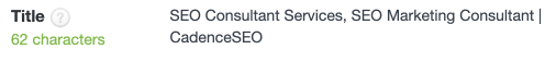 Search Engine Title Tag