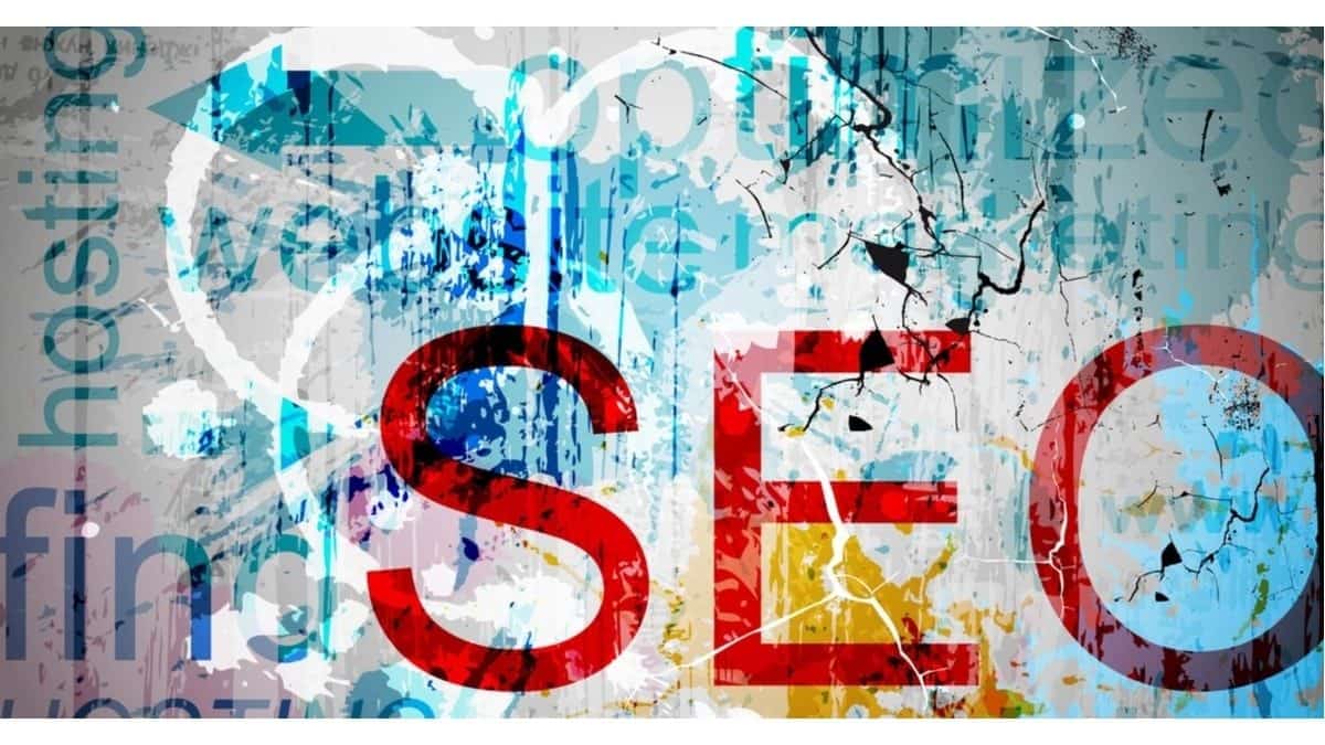 SEO colorful fancy wordcloud