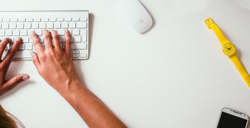 typing on a magic keyboard