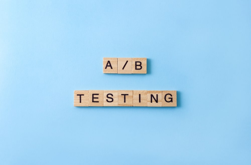 square blocks spelling a./b testing