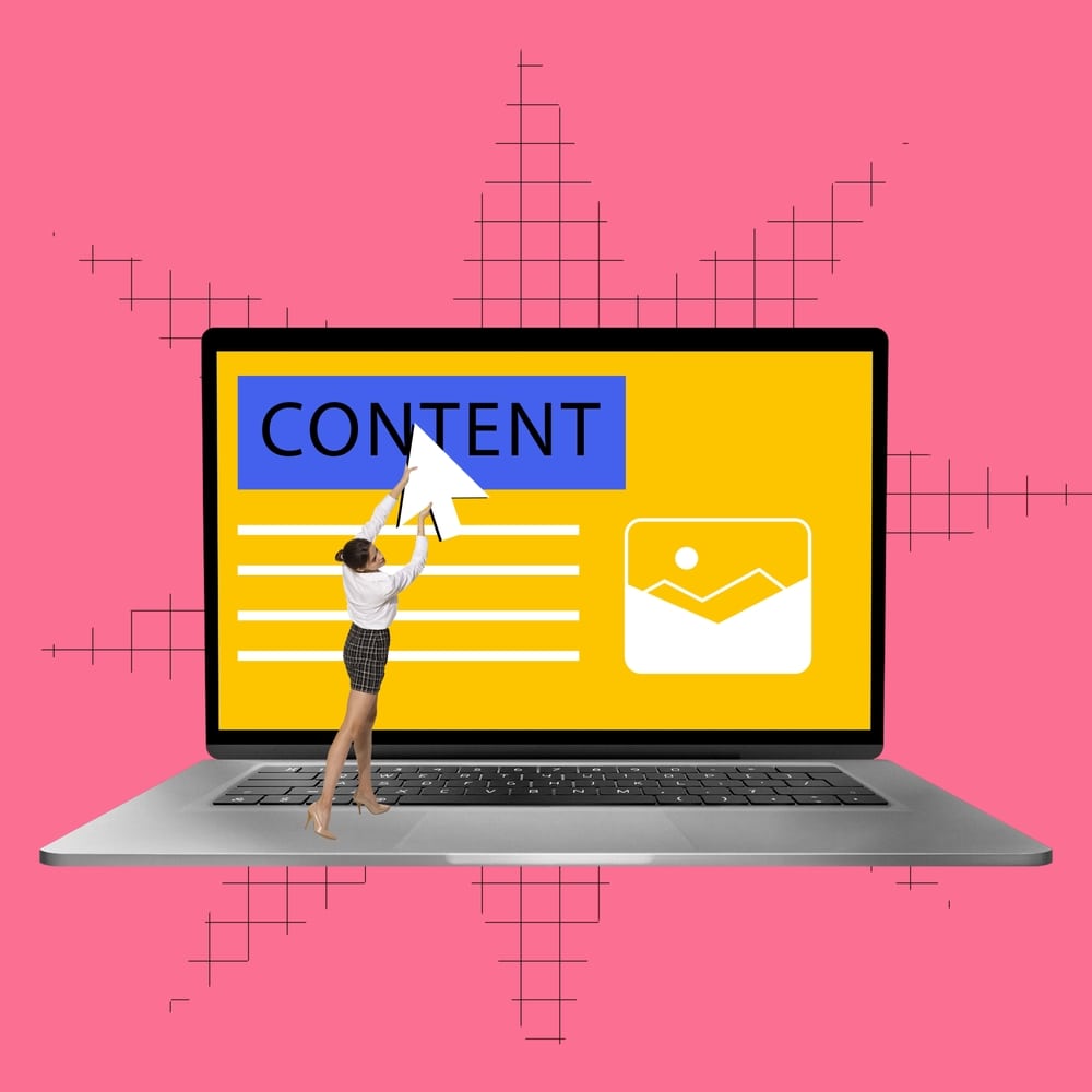 social media manager creating content