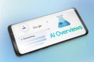 AI Overviews on smartphone