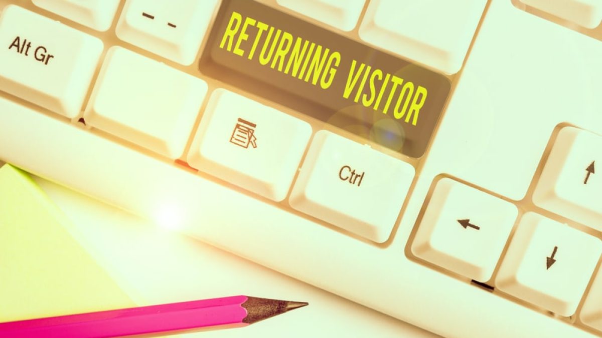 keyboard with the enter key showing returning visitors
