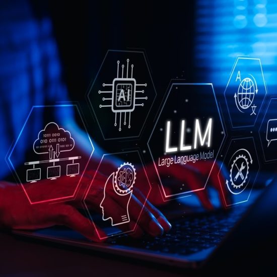 Man working with LLM interface