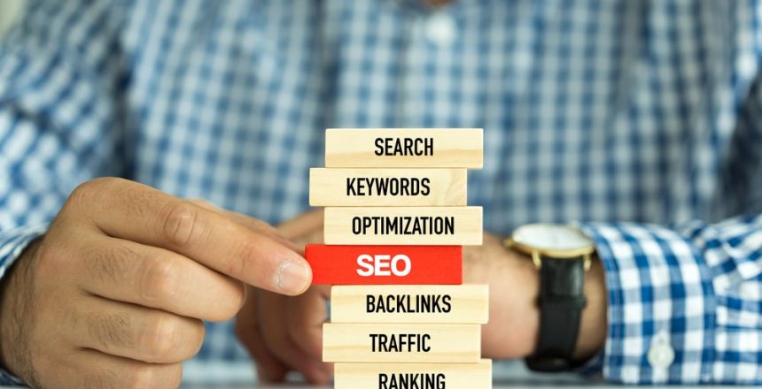 building blocks with SEO in the middle