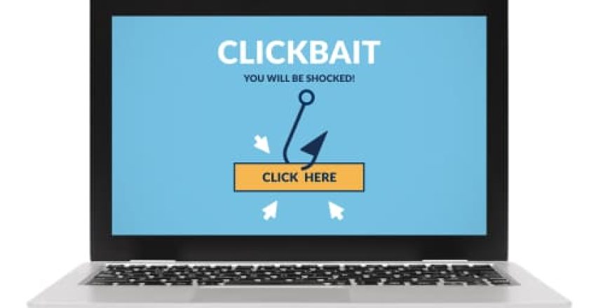 clickbait on a computer